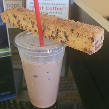 Krazy Kup - The coffee and biscotti I ordered. They were amazing! - Coffee & Tea Near Me - Plant City, Florida