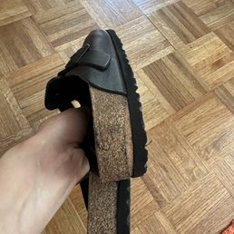 Repaired crack and cork fill