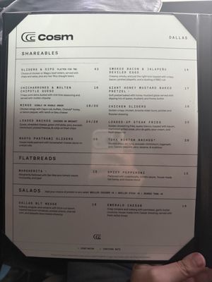 Menu photo 6 Cosm Dallas The Colony, TX
