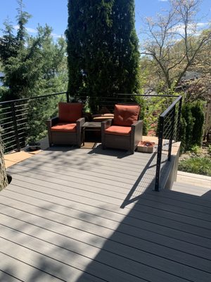 outside deck and chimney - outside backyard deck and chimney