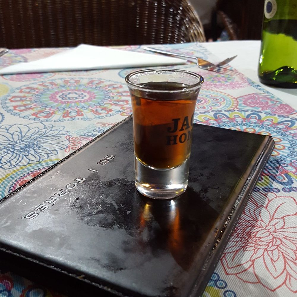 El Bodegon de Luan - A finishing banana liqueur that accompanied the check - Pizza Near Me - Tías, GC