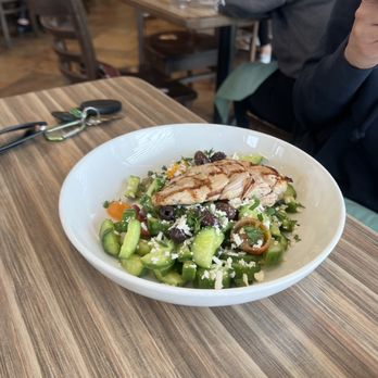 Ember & Greens - Persian Cucumber with grilled chicken - New American Near Me - Houston, Texas Ember & Greens - Persian Cucumber with grilled chicken - New American Near Me - Houston, Texas