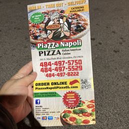 Piazza Napoli -- menu Piazza Napoli -- menu