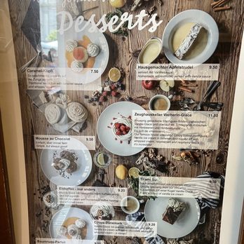 Zeughauskeller - Dessert menu - Swiss Food Near Me - Zürich, ZH Zeughauskeller - Dessert menu - Swiss Food Near Me - Zürich, ZH