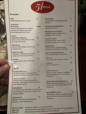 Menu photo 2 54 Main Bar and Grille Madison, NJ Menu photo 2 54 Main Bar and Grille Madison, NJ