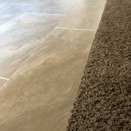 Tile/carpet and grout all look perfect!