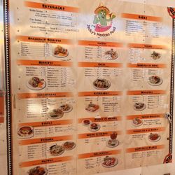Jacky's Mexican Food - Menu