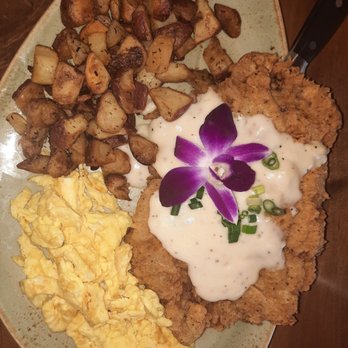 Fairview Farmers - Chicken Fried Steak, two eggs scrambled and rosemary potatoes - Breakfast & Brunch Near Me - Fairview, Texas