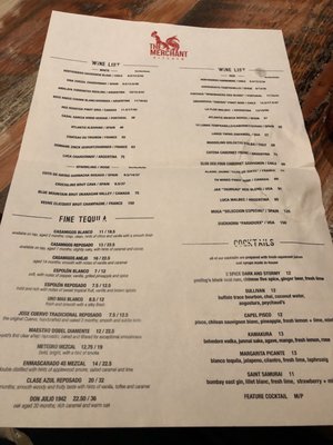 Menu photo 1 The Merchant Kitchen Winnipeg, MB Menu photo 1 The Merchant Kitchen Winnipeg, MB