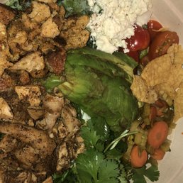 Buffalo chicken bowl with avocado added Buffalo chicken bowl with avocado added