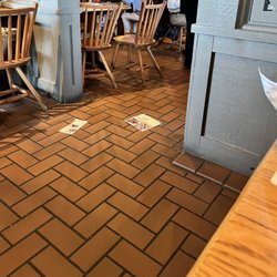 Cracker Barrel Old Country Store - Menus on floor never picked up