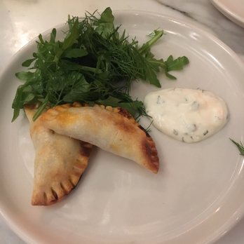 OvenBird - Duck Confit empanadas- duck, olives, dates with a taziki-esque dip, named a crema on their menu - Tapas/Small Plates Near Me - Birmingham, Alabama