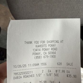 Kahoots Pet Store - Great Pricing on Dubia Roaches - Pet Stores Near Me - Poway, California