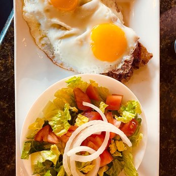 Los Tanitos - Steak & Eggs with salad. Comes with fries but I am on Keto Diet, so they made me a delicious salad. - Argentine Near Me - Miami, Florida