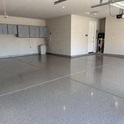 Custom Garage Floor - Color is Gravestone with 1/4" chips.