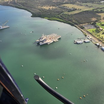 Rainbow Helicopters - Aerial view of Pearl Harbor - Aerial Tours Near Me - Honolulu, Hawaii