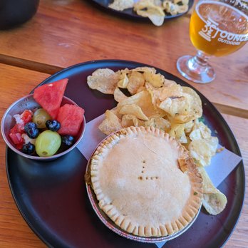 Ounces Outdoors - Veggie pie and chips - Beer Gardens Near Me - San Rafael, California Ounces Outdoors - Veggie pie and chips - Beer Gardens Near Me - San Rafael, California