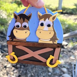 Poway Horse Party - One of the crafts the children make while waiting to horseride