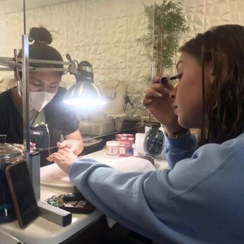 888 NAILS & SPA - My daughter feeling very comfortable. Even applying mascara during her manicure. Lol - Nail Salons Near Me - El Cajon, California 888 NAILS & SPA - My daughter feeling very comfortable. Even applying mascara during her manicure. Lol - Nail Salons Near Me - El Cajon, California