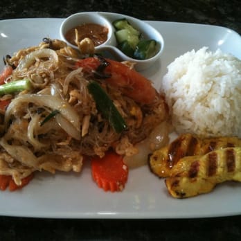 Thai Dishes MB - Glass noodle w/chicken satay - Thai Near Me - Manhattan Beach, California Thai Dishes MB - Glass noodle w/chicken satay - Thai Near Me - Manhattan Beach, California