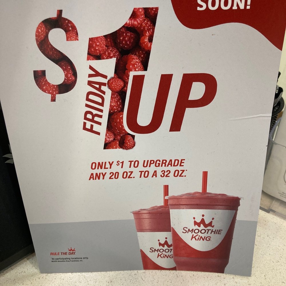 Smoothie King - a sign for a smoothie - Juice Bars & Smoothies Near Me - Melbourne, Florida