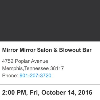 Mirror Mirror Salon & Blowout Bar - This one just says "blow out." - Blow Dry/Out Services Near Me - Memphis, Tennessee Mirror Mirror Salon & Blowout Bar - This one just says "blow out." - Blow Dry/Out Services Near Me - Memphis, Tennessee