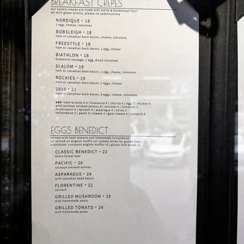 Crepe Montagne - a breakfast menu - Creperies Near Me - Whistler, British Columbia Crepe Montagne - a breakfast menu - Creperies Near Me - Whistler, British Columbia