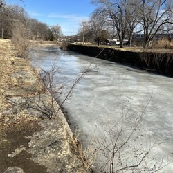 Turkey Creek Streamway Park - Streamway during winter.