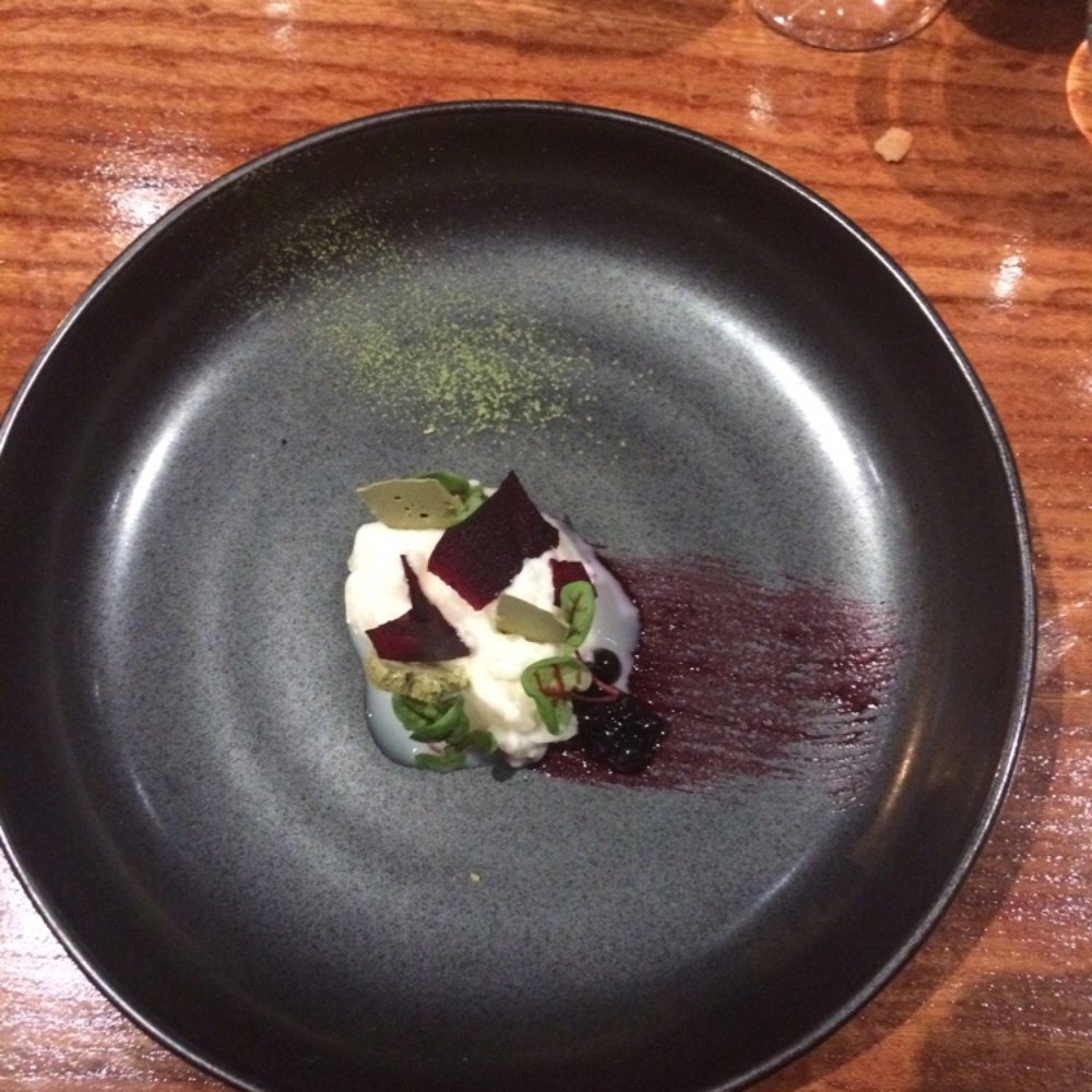 Lazy Bear - Huckleberries - koshikari rice, koji, matcha (10/25/14 menu) - New American Near Me - San Francisco, California Lazy Bear - Huckleberries - koshikari rice, koji, matcha (10/25/14 menu) - New American Near Me - San Francisco, California