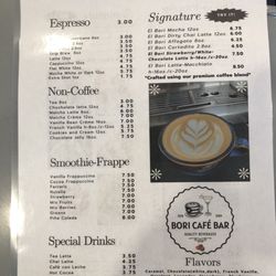 Bori Café Bar - Menu