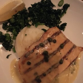 Eureka! - Grilled salmon entree with lemon-caper sauce.  Pretty pricey. - American Near Me - Indian Wells, California