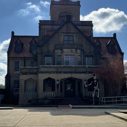 Gothic Hanging Jail - Front of jail. To the left is the court house. There is a tunnel between the jail and the court house (sealed closed now.)