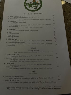 Menu photo 3 Blarney Stone Pub Berkley, MI