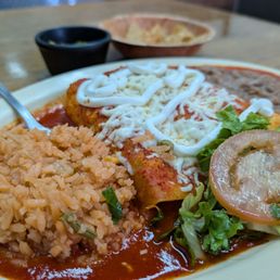 Chicken Enchilada Plate