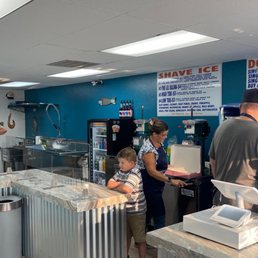 customers in a donut shop