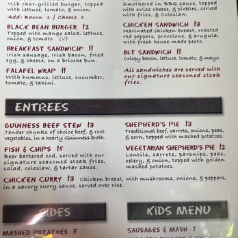 The Burren - Lunch menu - American Near Me - Somerville, Massachusetts