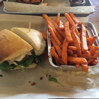 Fritz's Restaurant - Tuscan chicken with sweet potato fries - American Near Me - New Brunswick, New Jersey Fritz's Restaurant - Tuscan chicken with sweet potato fries - American Near Me - New Brunswick, New Jersey