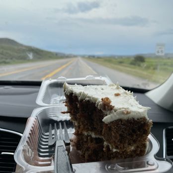 R Bakery - Half eaten carrot cake. - Coffee & Tea Near Me - Randolph, Utah