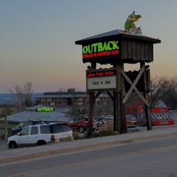 Outback Steak & Oyster Bar - Restaurant sits down the hill from the famous highway 76.