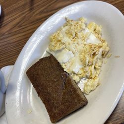 Libbys Restaurant - 3 Eggs scrambled with cheese with Meat (Turkey Scrapple)