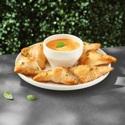 The Hollywood Rooftop Restaurant & Bar - Garlic Cheese Puffs with Tomato Bisque