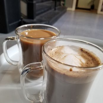 Seed Cafe & Espresso Bar - Flat white in front, drip coffee w/milk in back - Cafes Near Me - Pawtucket, Rhode Island Seed Cafe & Espresso Bar - Flat white in front, drip coffee w/milk in back - Cafes Near Me - Pawtucket, Rhode Island