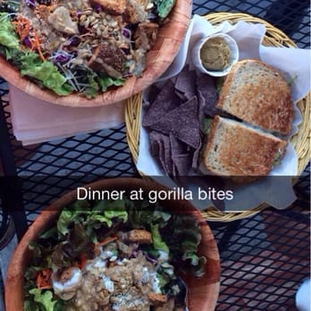 Grilla Bites - Turkey,bacon,avocado sandwich with two salad bar salads! Yummmm! - American Near Me - Snohomish, Washington