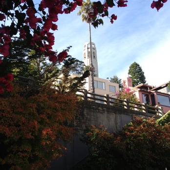 Filbert Steps - View of Coit Tower from the stairs - Local Flavor Near Me - San Francisco, California Filbert Steps - View of Coit Tower from the stairs - Local Flavor Near Me - San Francisco, California