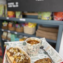 Foothill Market - Chili dog with soup of the day.