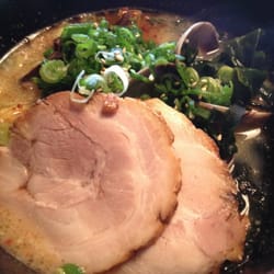 Clam ramen with char siu added.