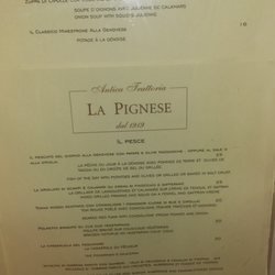 Ristorante La Pignese - Menu 7/28/17