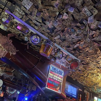 Yukon Bar - a lot of money hanging from the ceiling - Bars Near Me - Seward, Alaska