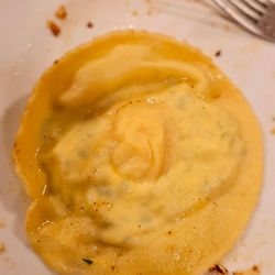 Cozymeal - The ravioli filled with ricotta, parmesan,  and egg yolk then topped with brown butter. DELICIOUS!