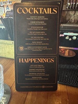 Menu photo 7 Sycamore Den San Diego, CA